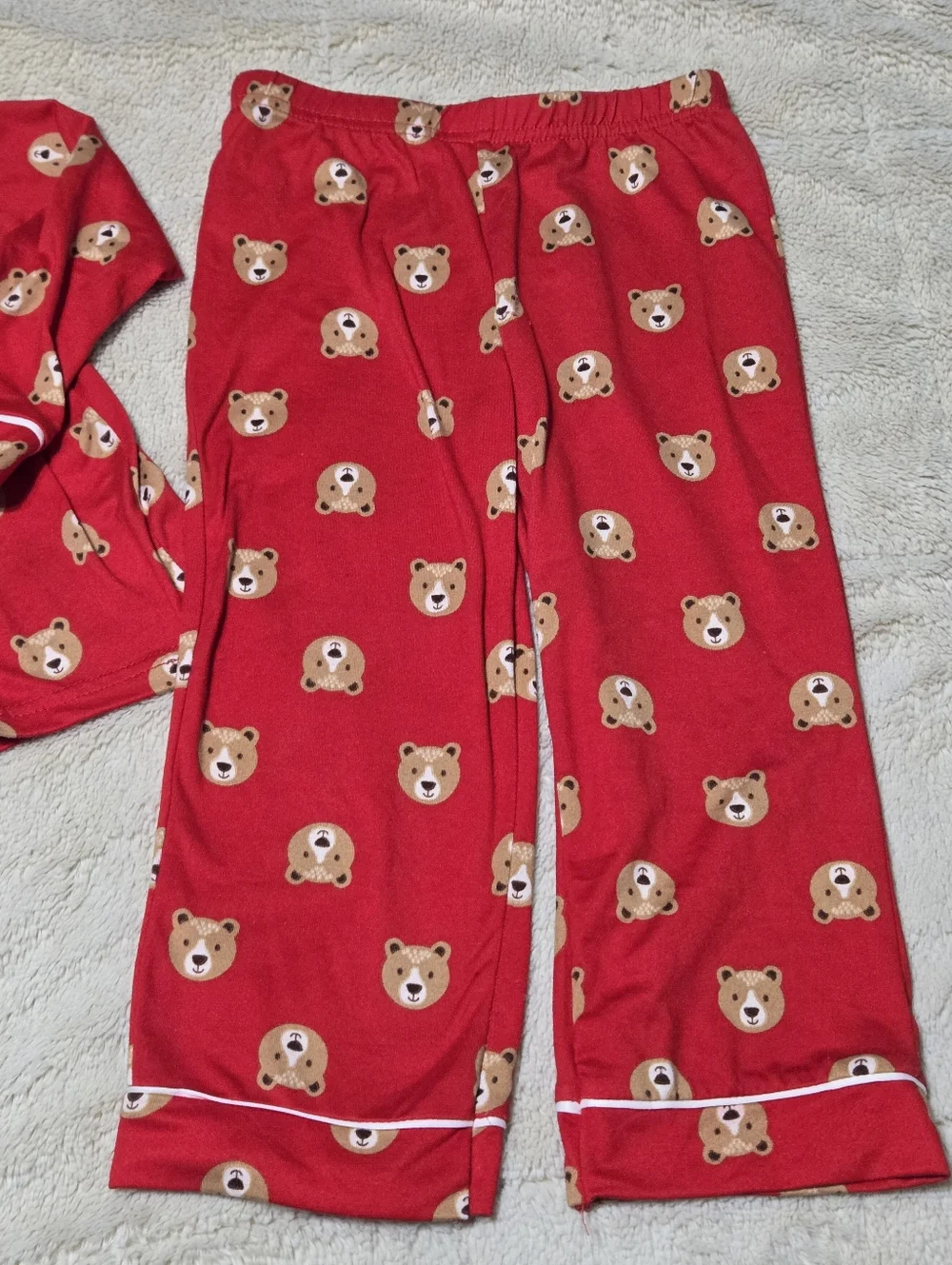 Set of 2 Matching Bear pajama set includes PJ Tops and PJ Bottoms toddler kid 3T